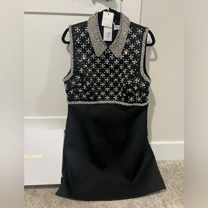 Rebecca Vallance Augustine Embellished Satin Minidress